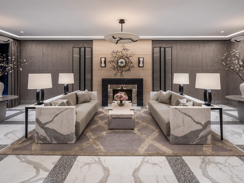 Residents of 40 Bleecker, whose lobby is pictured here, have access to on-demand IV drips and cryotherapy.Evan Jospeh
