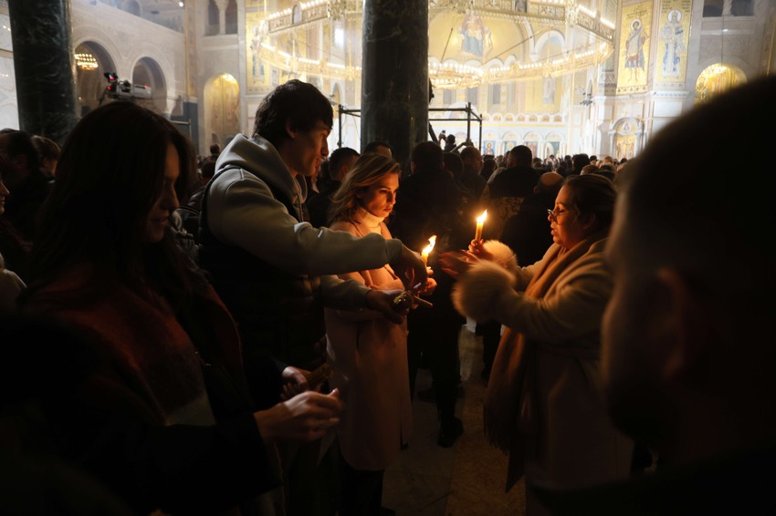 ponoćnu liturgija u Hramu