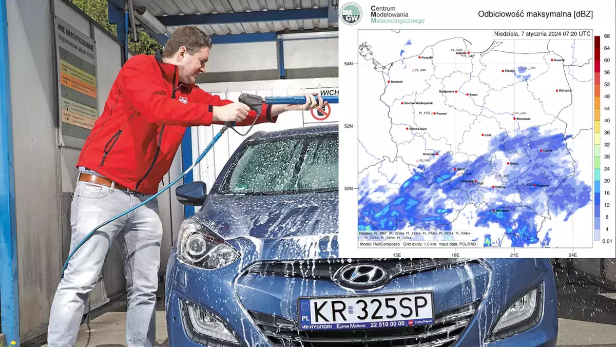 Mycie auta na myjni podczas mrozów