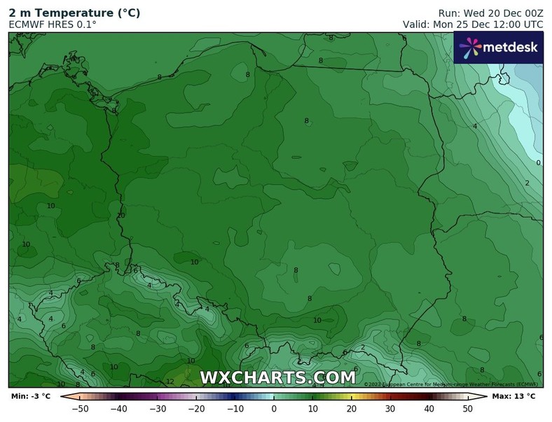 W święta czeka nas duże ocieplenie