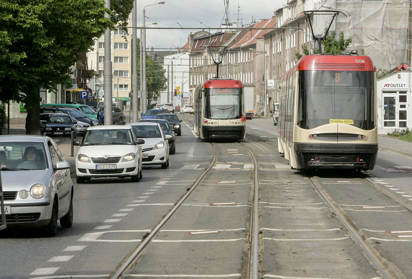 Oto torowisko tramwajowe w Dolnym Wrzeszczu...