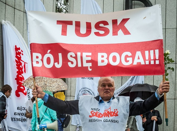 Związkowcy demonstrowali w Warszawie