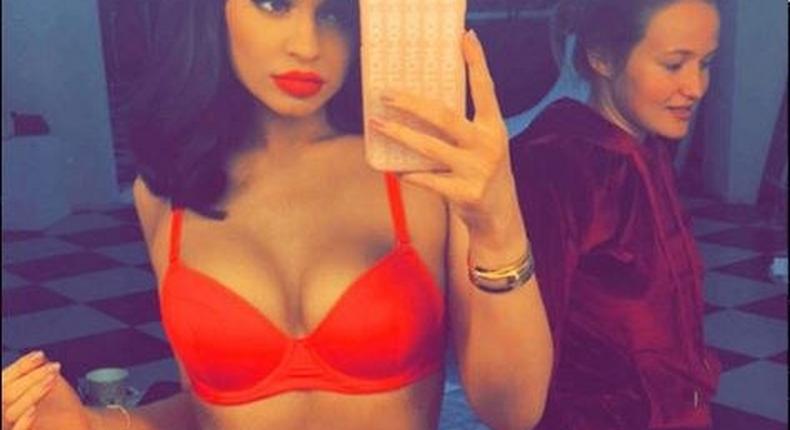Kylie Jenner red hot bikini