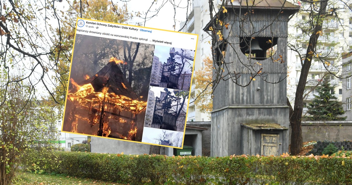 Pożar w Warszawie. Spłonął jeden z najstarszych zabytków Kamionka