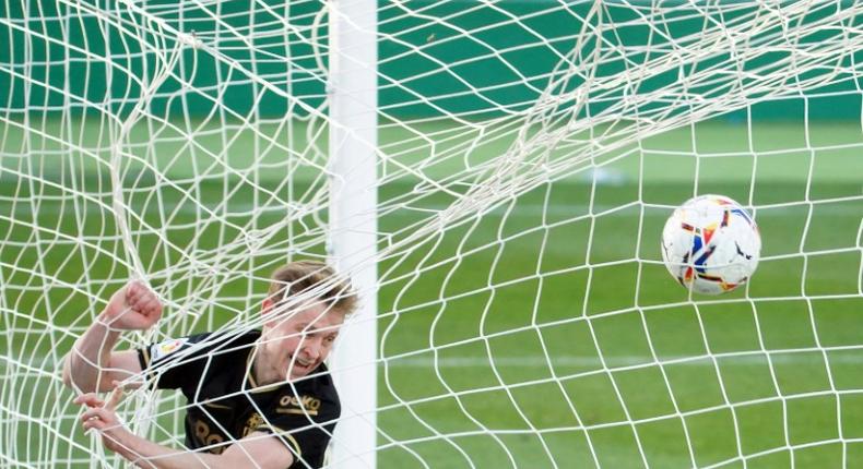 Frenkie De Jong scored the opening goal for Barcelona against Elche on Sunday.