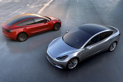 FILE PHOTO - Tesla Motors' mass-market Model 3 electric cars