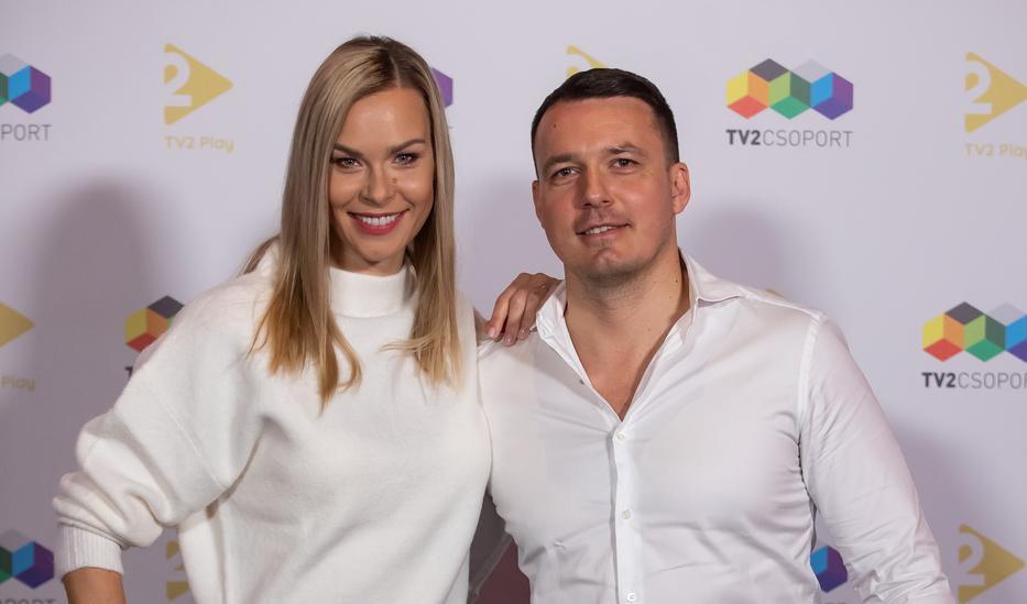 Az Arena4 sportcsatorna műsorvezetői, Gyenesei Leila és Monoki Lehel két éve alkotnak párt / Fotó: Czerkl Gábor