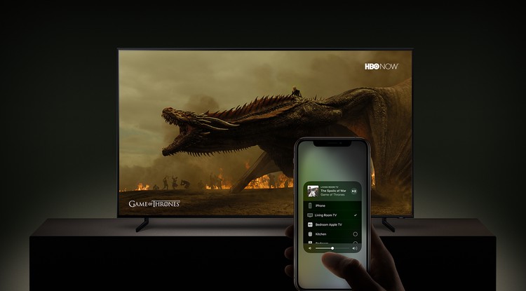 Az AirPlay 2-vel bármikor ki lehet majd vetíteni az Apple eszközünk tartalmát a Samsung okostévéire /Fotó: Samsung