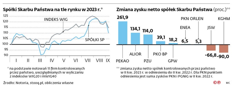 Spółki Skarbu Państwa na tle rynku w 2023 r.