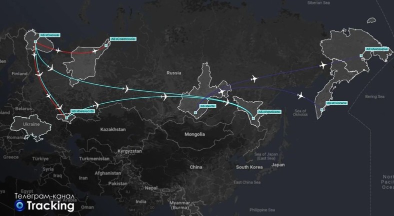 Transfer bombowców z bazy Ołenia na inne lotniska po operacji "Pajęczyna"