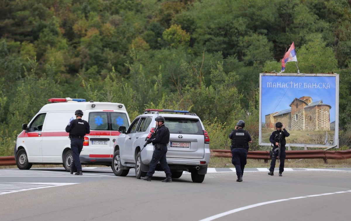 Policjanci w Kosowie