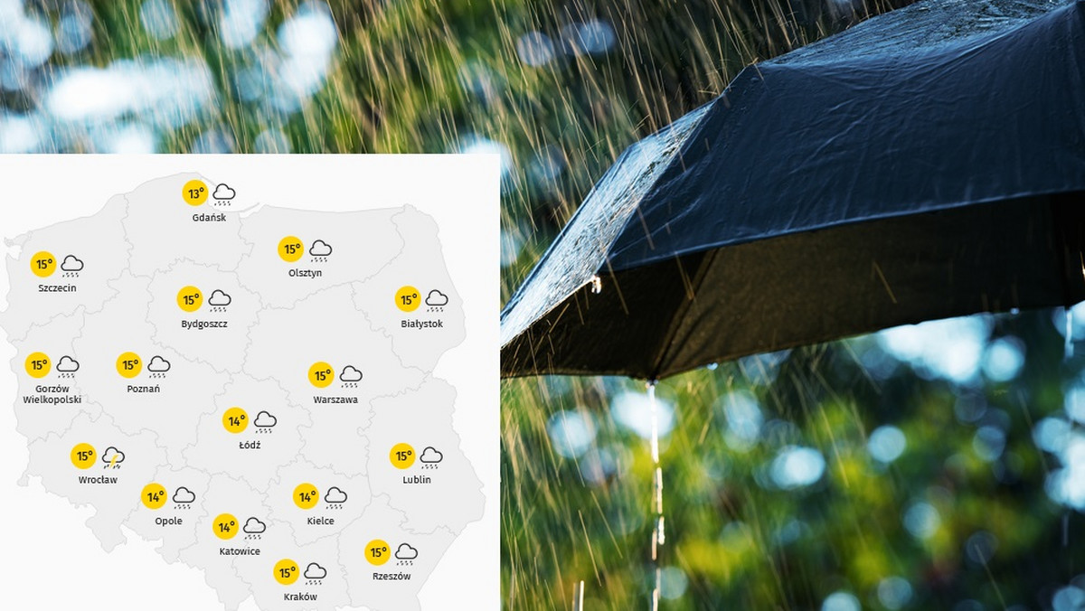 Prognoza długoterminowa - załamanie pogody, deszcz i burze