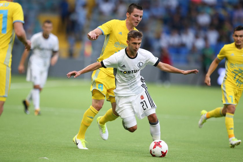 Pilka nozna. Liga Mistrzow. FK Astana - Legia Warszawa. 26.07.2017