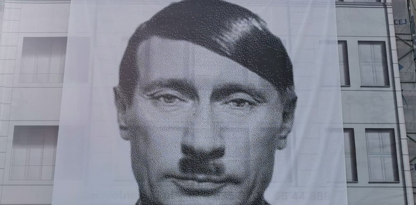 W Poznaniu nazwali rzeczy po imieniu. Co napisano pod zdjęciem Putina ucharakteryzowanego na Hitlera?