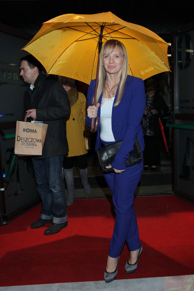Marzena Rogala na premierze "Deszczowej piosenki"