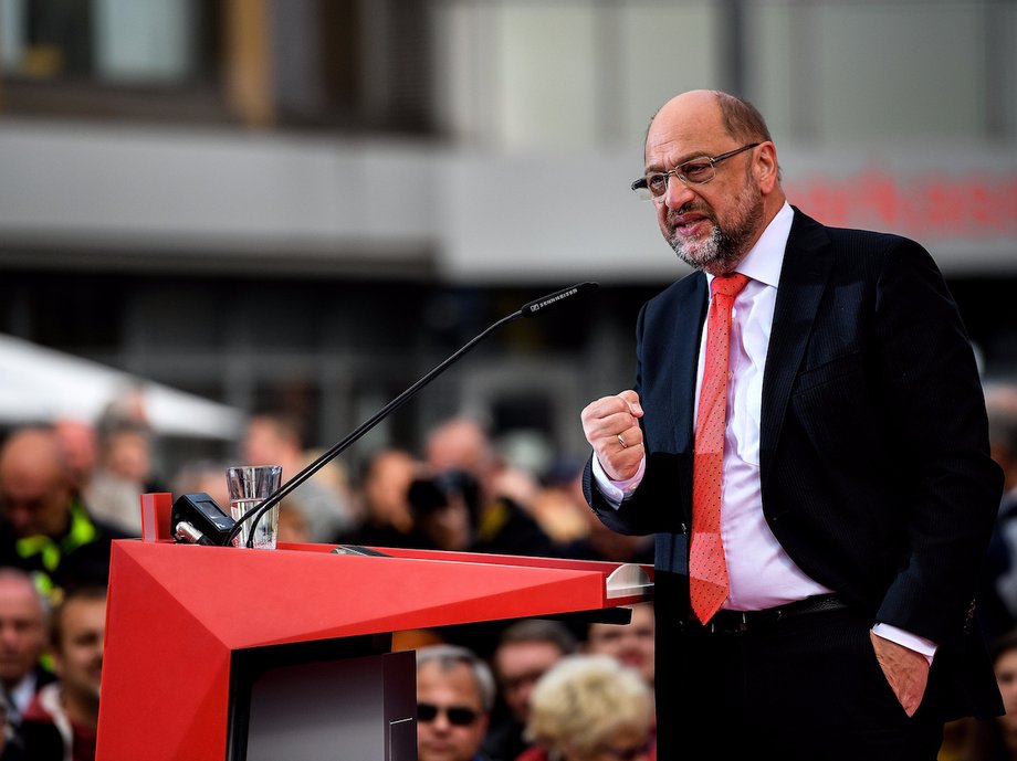 SPD leader and former European Parliament president Martin Schulz.