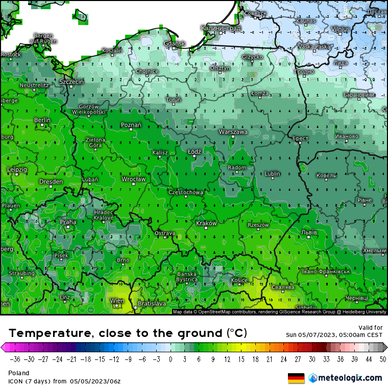 Na północy znów możliwe są przygruntowe przymrozki.