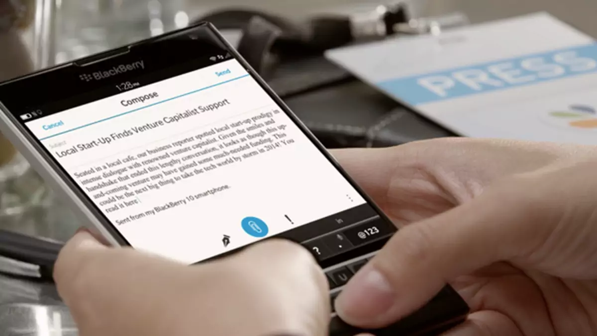 BlackBerry Venice z Androidem na pierwszym zdjęciu