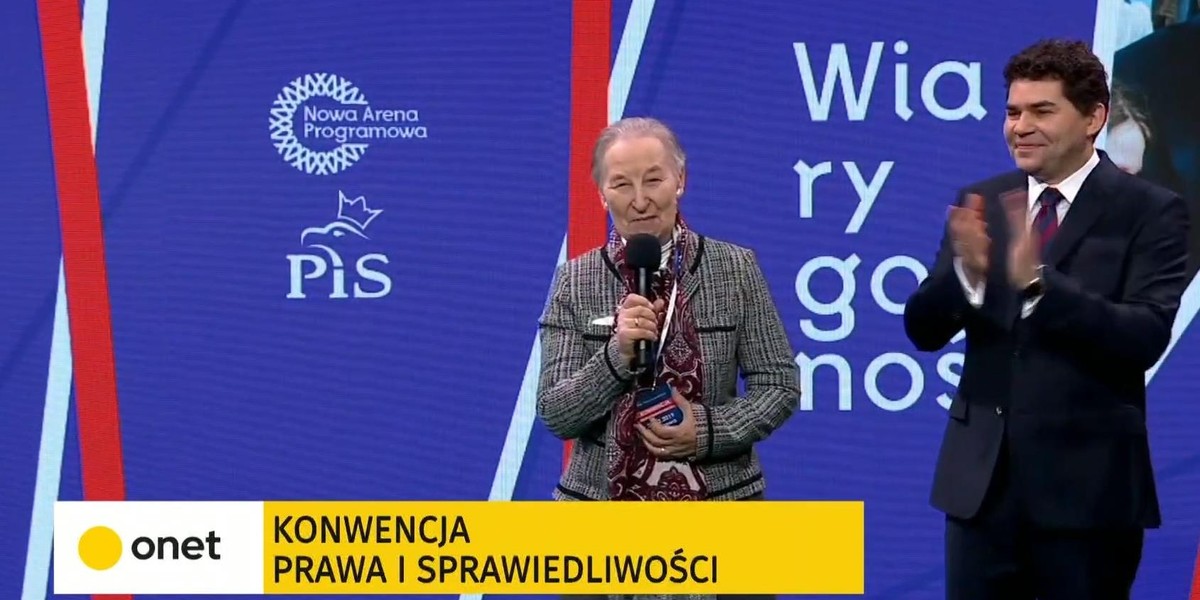 Emerytka zaskoczyła PiS na konwencji!