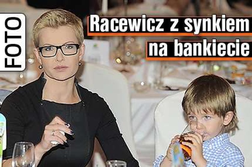 Racewicz z synkiem na bankiecie. Foto