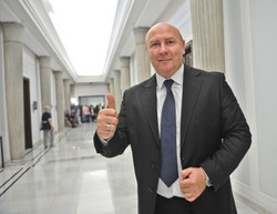 Szymon Ziółkowski na starcie turnieju... golfowego