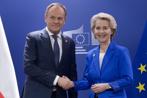 Donald Tusk i Ursula von der Leyen