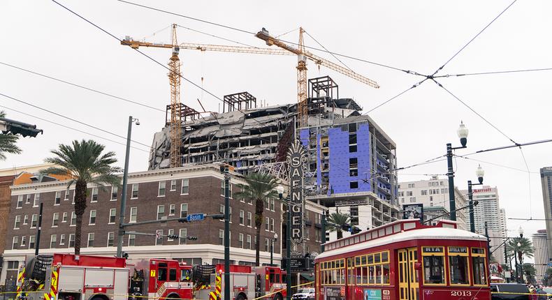 As Tropical Storm Forms, New Orleans to Use Explosives to Topple 2 Cranes