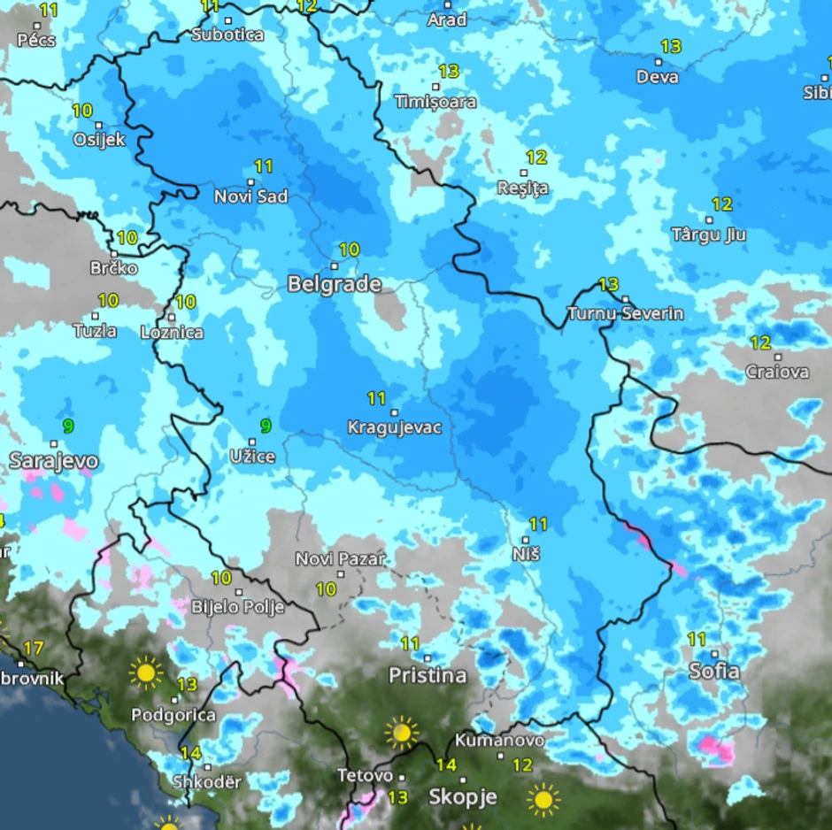 Nevreme u Srbiji u 8 ujutru