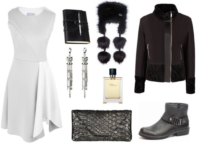 Szara sukienka w roli głównej - STYLIZACJE na jesień 2014