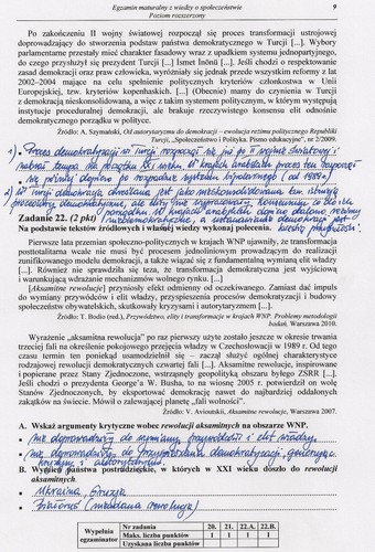 Matura z WOS - odpowiedzi do zadań z poziomu rozszerzonego