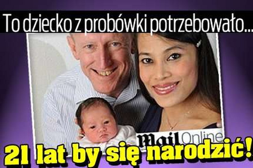 Dziecko z probówki po 21 latach