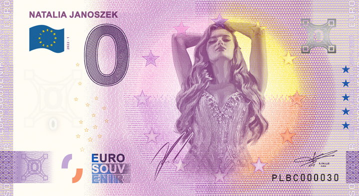 Natalia Janoszek - banknot Euro z okazji 30-lecia WOŚP