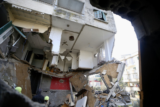Zniszczenia po izraelskim ataku w Libanie