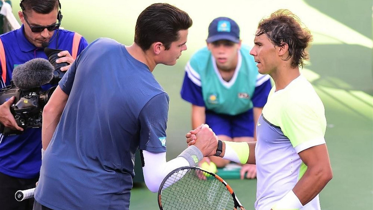 Przez prawie dwa sety nic nie zapowiadało porażki byłego lidera światowego rankingu. Hiszpan Rafael Nadal kontrolował przebieg pojedynku z Milosem Raonicem w ćwierćfinale turnieju ATP Indian Wells Masters. Wtedy jednak Kanadyjczyk wygrał po tie-breaku drugą partię. Ostatecznie rozstawiony z szóstką 24-latek zwyciężył 4:6, 7:6 (10), 7:5.