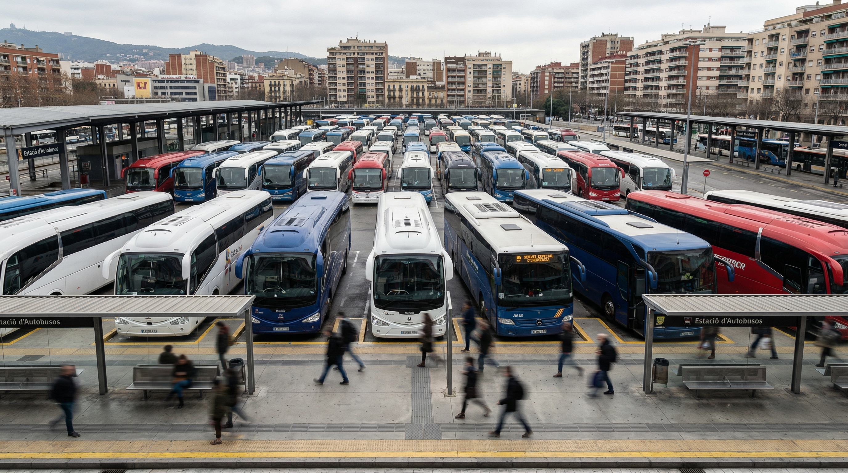 La crisis ferroviaria agota los autobuses de Cataluña: traen 110 desde otras regiones