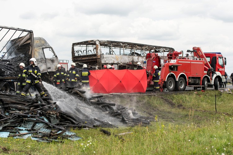 Karambol na autostradzie A4