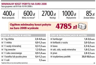 Wyjazd na mecze Polski na Euro 2008 to koszt co najmniej 5 tys. zł