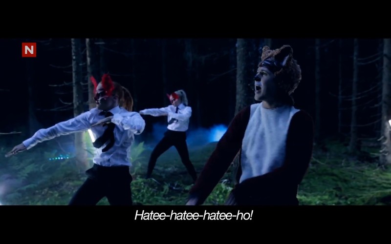 Kadry z klipu do 'What does the Fox say?'