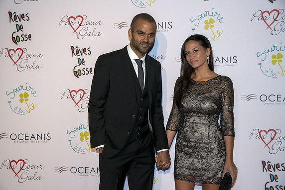 Tony Parker i Axelle Francine w 2014 roku