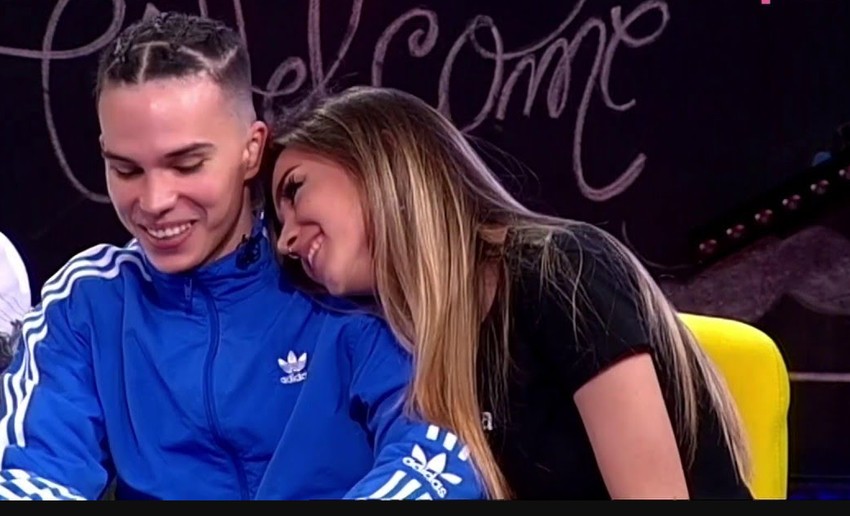 Anđela Ignjatović Breskvica i Mihajlo Veruović Vojaž u emisiji "Amidži šou"