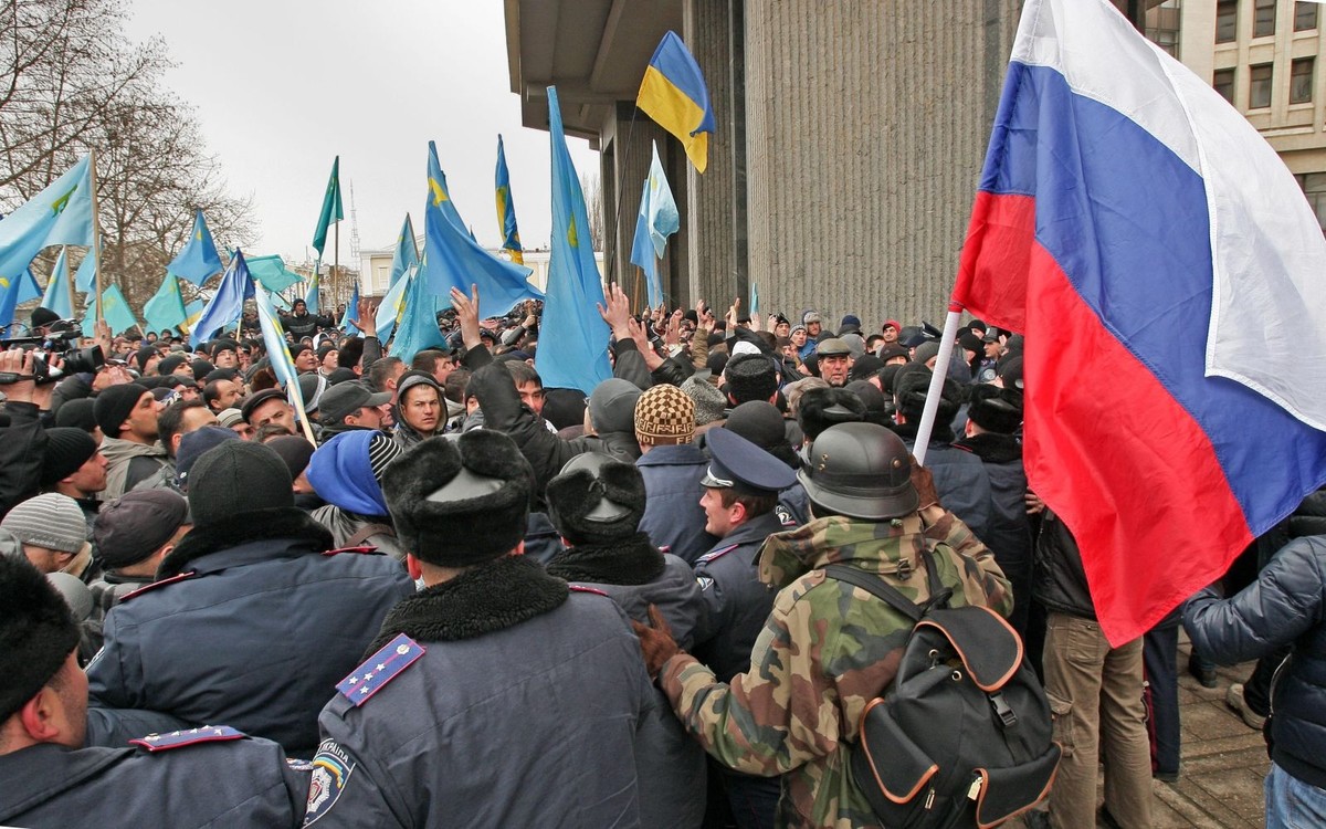 Protesty na Krymie EPA/ARTUR SHVARTS Dostawca: PAP/EPA.