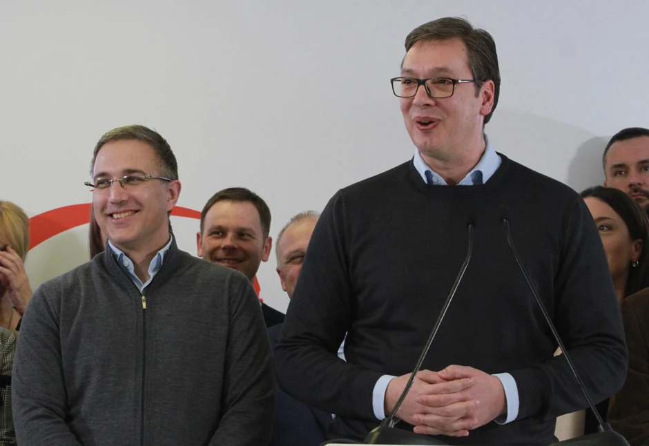 Stefanović i Vučić sinoć u izbornom štabu