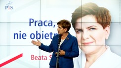 Beata Szydło prezentuje nowe hasło kampanii wyborczej PiS