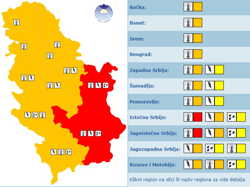 Meteoalarm za danas