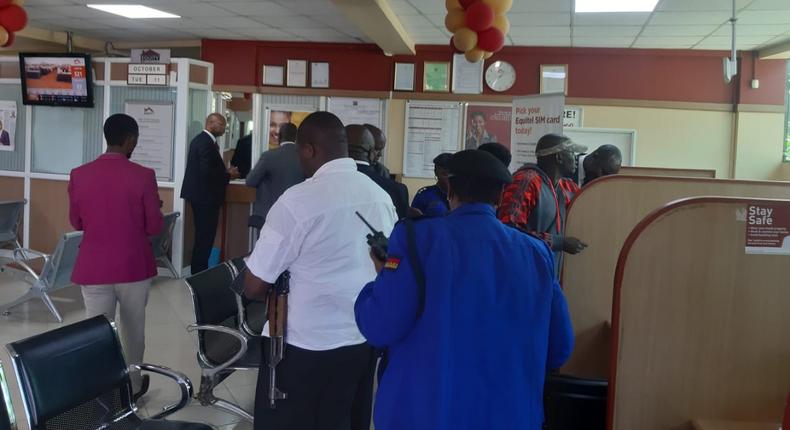 A photo inside an Equity Bank branch