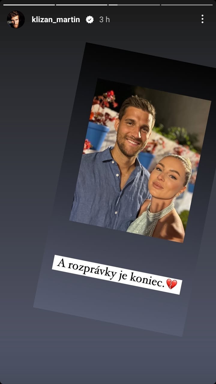 Martin Kližan a Kristína Kormuthová sa rozišli. 