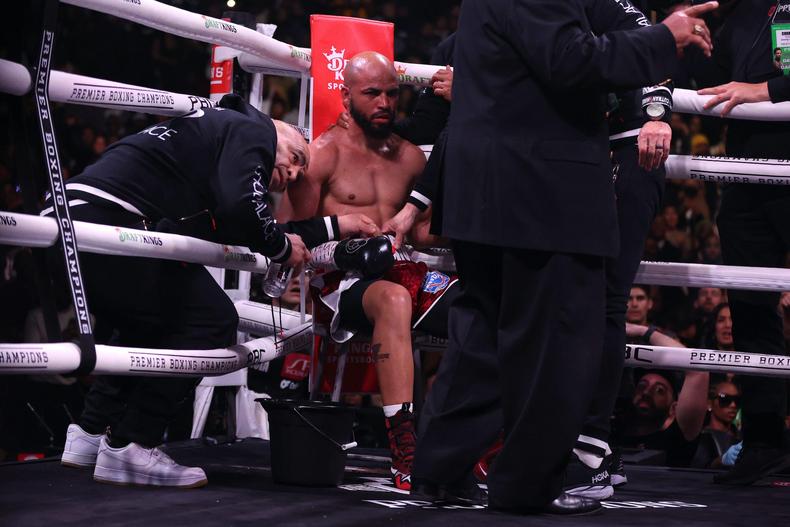 Hector Luis Garcia cannot answer the bell.Photo by Getty Images