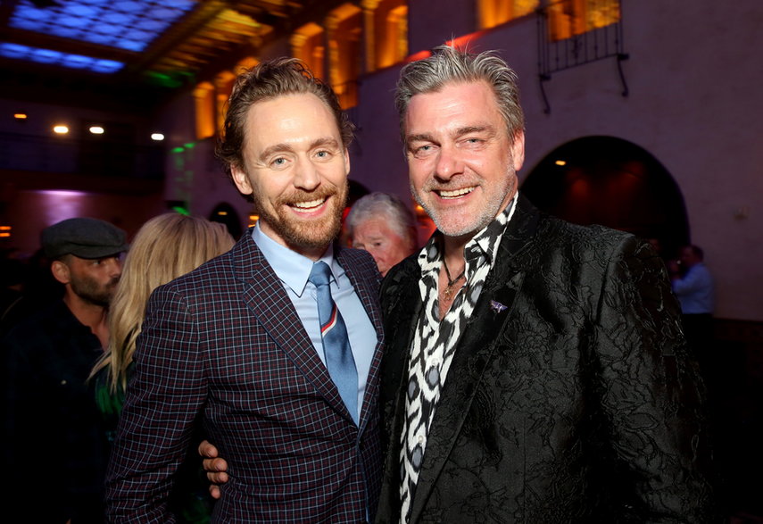 Ray Stevenson i Tom Hiddlestone na premierze filmu "Thor: Ragnarok"