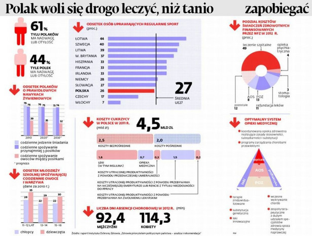 Zdrowie Polaków - infografika