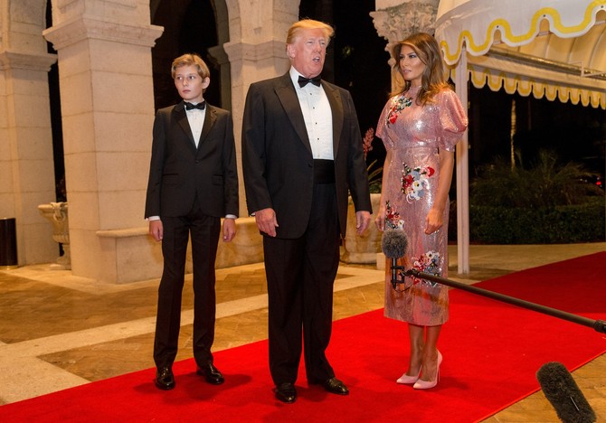 Baron, Donald i Melanija Tramp